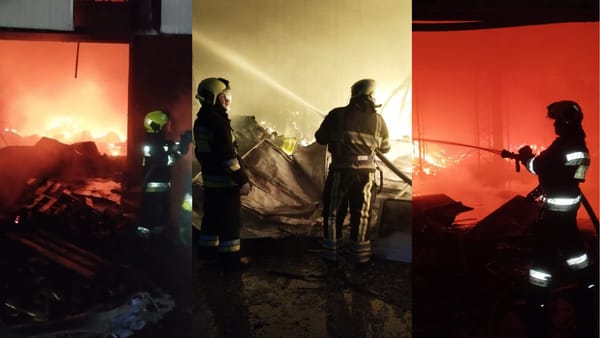 VIDEO/ Incendiu de proporții într-un depozit de pe strada Mihai Viteazul din Chișinău: peste 70 de pompieri, mobilizați