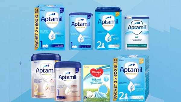 Atenție, părinți! ANSA anunță că Danone a retras anumite loturi de lapte praf pentru sugari de pe piață
