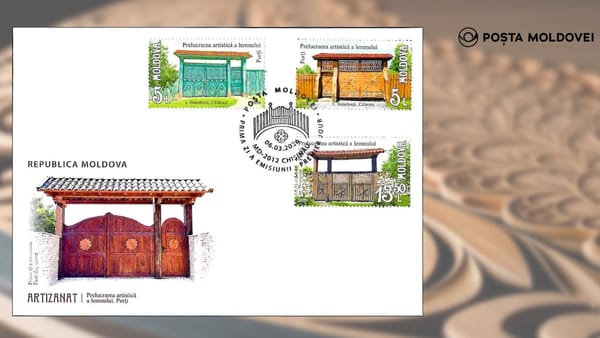 Arta porților sculptate ajunge pe timbre. Poșta Moldovei lansează o nouă serie filatelică