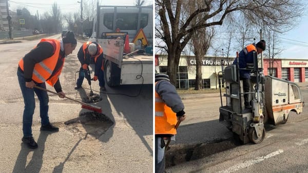 Muncitorii continuă să repare străzile din Chișinău. Traficul pe șoseaua Muncești este sistat până vineri