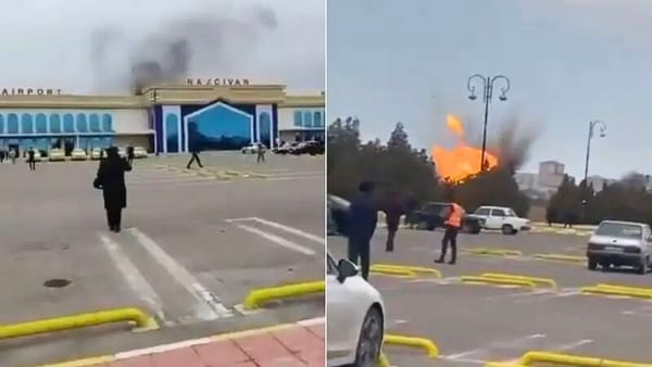VIDEO/ Drone iraniene au lovit aeroportul din Nakhchivan, în Azerbaidjan. Doi civili au fost răniți