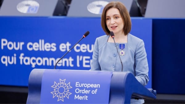 Maia Sandu, la decernarea Ordinului European de Merit: „Această distincție aparține oamenilor din R. Moldova”