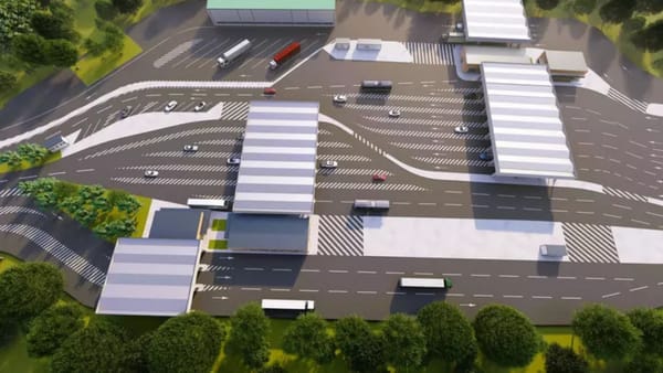 FOTO/ Cum ar putea arăta noul punct vamal de la Ungheni, construit lângă primul pod de autostradă peste Prut