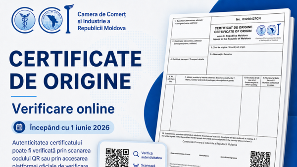 Certificatele de origine vor putea fi verificate online: CCI lansează un sistem digital cu cod QR
