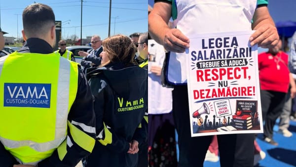 Angajații vămilor din România organizează astăzi o grevă de avertisment. Profesorii protestează la București