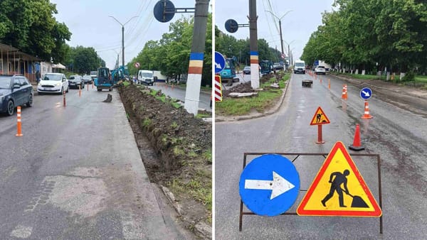 FOTO/ Un nou semafor va fi instalat lângă piața și autogara din Drochia. Lucrările vor dura trei luni