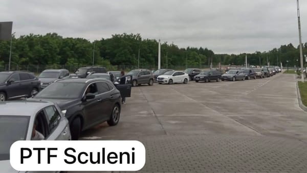 Trafic intens la punctul de trecere Sculeni, pe sensul de ieșire din Republica Moldova
