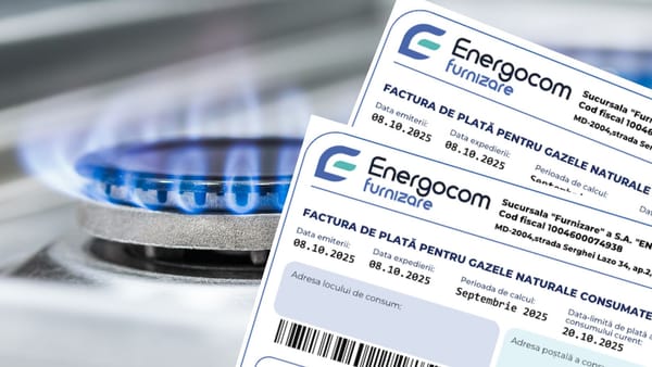 Verificați căsuța poștală! Energocom a emis facturile pentru consumul de gaze naturale din luna iunie