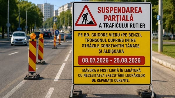 Trafic restricționat pe bulevardul Grigore Vieru. Reparațiile vor dura până la sfârșitul lunii august
