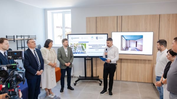 FOTO/ Condiții noi pentru peste 200 de studenți. Un cămin al Universității Pedagogice „Ion Creangă” a fost renovat