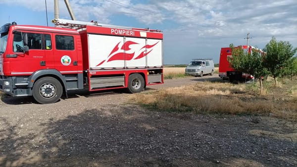 Incendiu puternic la Tudora: șapte hectare de grâu au ars, alte 39 au fost salvate de pompieri