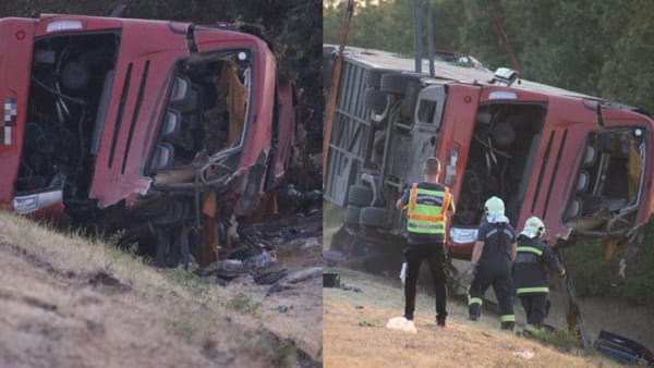 Tragedie pe șosea în Ungaria: 12 persoane au murit după ce un autobuz din Polonia s-a răsturnat