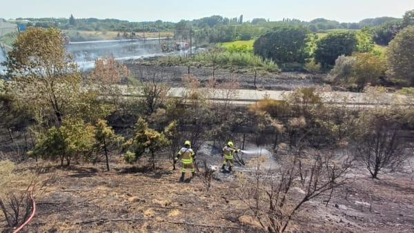 Jumătate dintre pompierii moldoveni din Grecia, mobilizați la stingerea unui incendiu. Intervenția a durat câteva ore