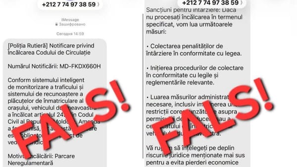 Atenție la mesajele false expediate în numele Poliției. Cetățenii sunt îndemnați să nu acceseze linkurile
