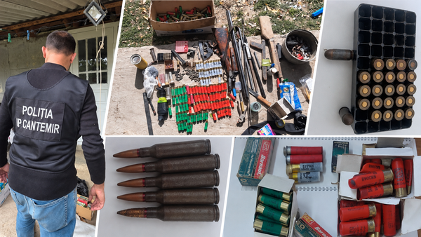 Percheziții la Drochia și Cantemir: polițiștii au ridicat patru arme și peste 230 de cartușe