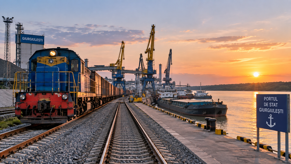 CFM vrea calea ferată până la Portul de Stat Giurgiulești: trenurile ar putea ajunge direct în zona portuară