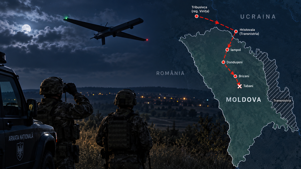Alertă în nordul țării: un obiect aerian neidentificat a traversat R. Moldova. Spațiul aerian, restricționat temporar