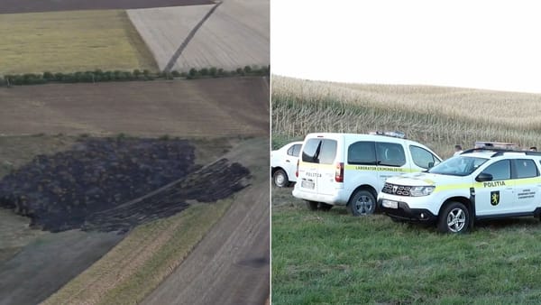 VIDEO/ Drona căzută la Mihăilenii Vechi avea caracteristici similare modelului „Gheran”. Explozia a lăsat un crater în câmp