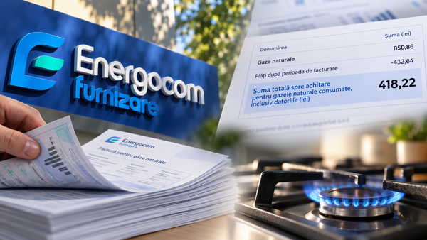Energocom schimbă factura la gazele naturale ca să arate mai clar plățile făcute de consumatori