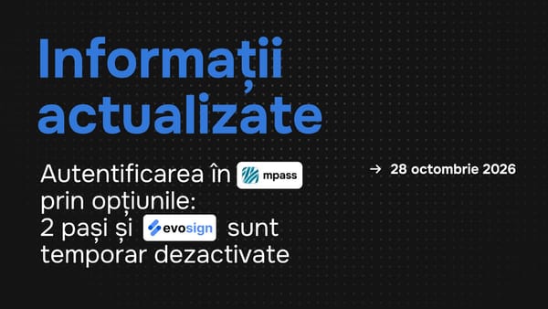 Două metode de autentificare în MPass au fost dezactivate temporar. Cum pot fi accesate serviciile publice online