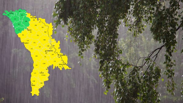 Cod galben de ploi puternice în Republica Moldova - avertizarea meteorologilor pentru mâine