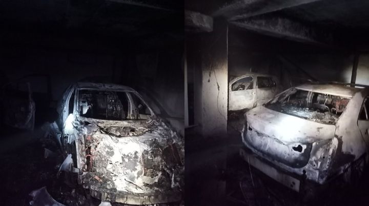 Incendiu în parcarea subterană a unui bloc din Chișinău. Au fost distruse un Lexus, un Volkswagen Golf și o Honda Clarity