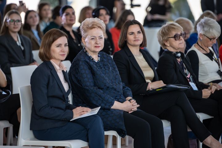 Sandu și Tihanovskaia au participat la „Moldova Women Forum 2023”. Evenimentul a reunit peste 200 de femei