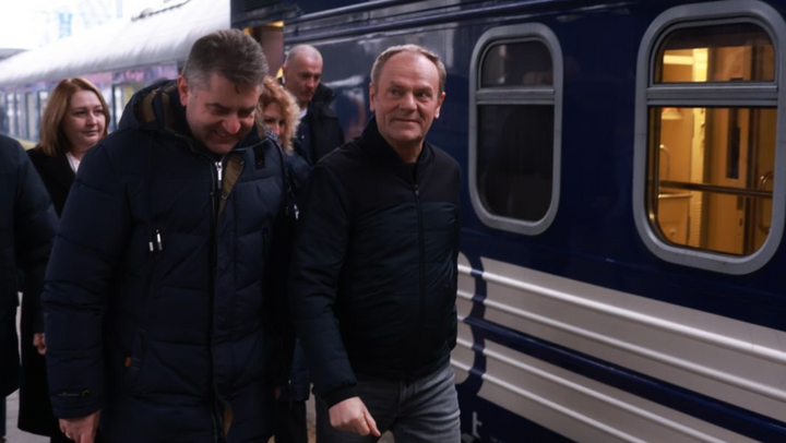 FOTO/ Premierul Poloniei, Donald Tusk,  efectuează prima vizită în Ucraina de la începutul invaziei ruse