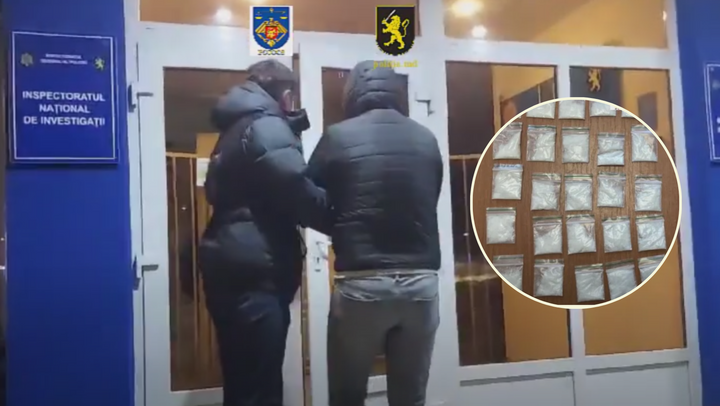 Un tânăr, reținut în flagrant în timp ce vindea cocaină pe străzile din Chișinău