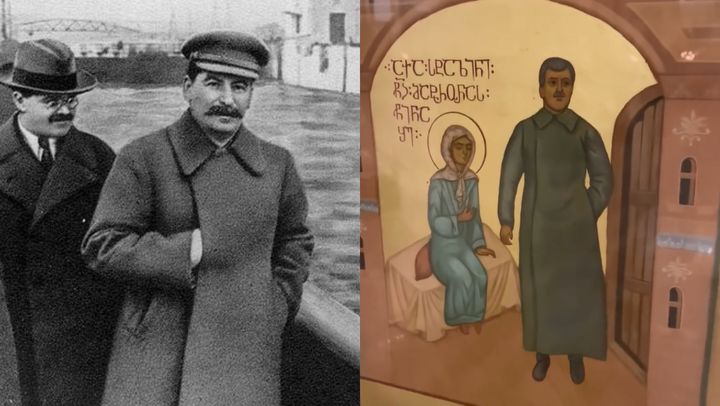 VIDEO/ În cea mai importantă catedrală din Tbilisi a apărut o icoană cu Iosif Stalin. Ce spune Patriarhia Georgiei