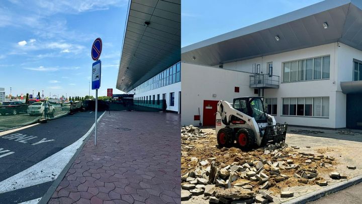 Au început lucrările de pavare a terenului adiacent terminalului Aeroportului Internațional Chișinău