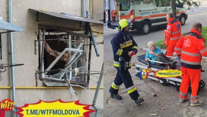 Explozie într-un apartament din sectorul Botanica al capitalei. Două persoane au fost preluate de ambulanță