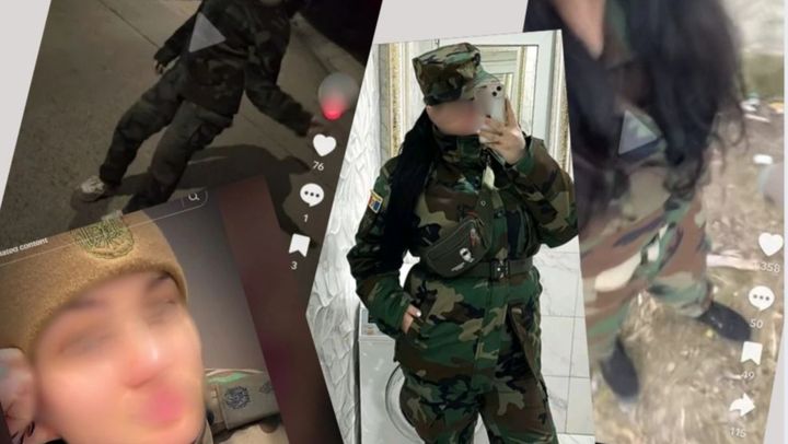 Vor să facă senzație pe TikTok. Tot mai multe persoane se filmează îmbrăcate în uniformă militară