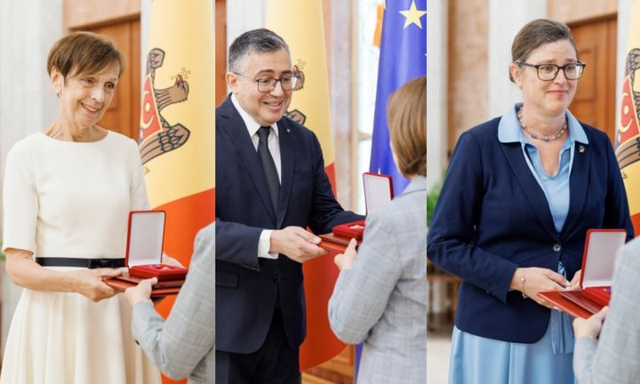 Trei ambasadori ai țărilor europene care își încheie mandatul în R. Moldova au fost decorați cu Ordinul de Onoare