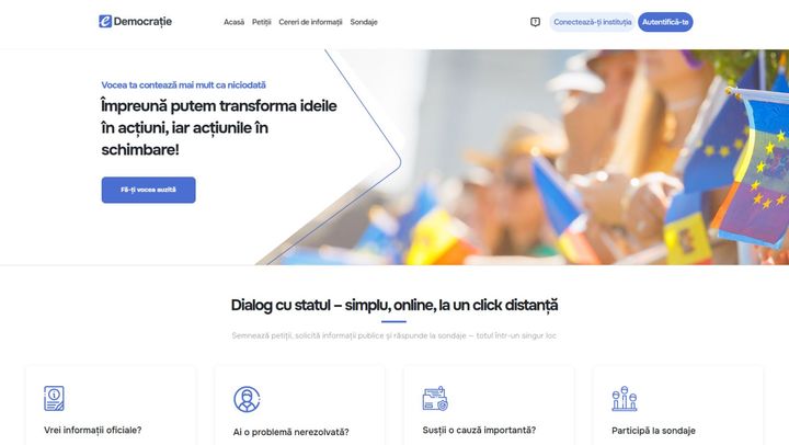 Platforma eDemocrație - lansată oficial. Cetățenii pot depune cereri către zece instituții publice