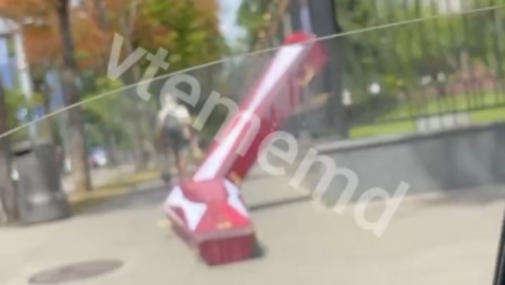 Cinci persoane, printre care și minori, reținute în timp ce au adus doua sicrie în fața Președinției